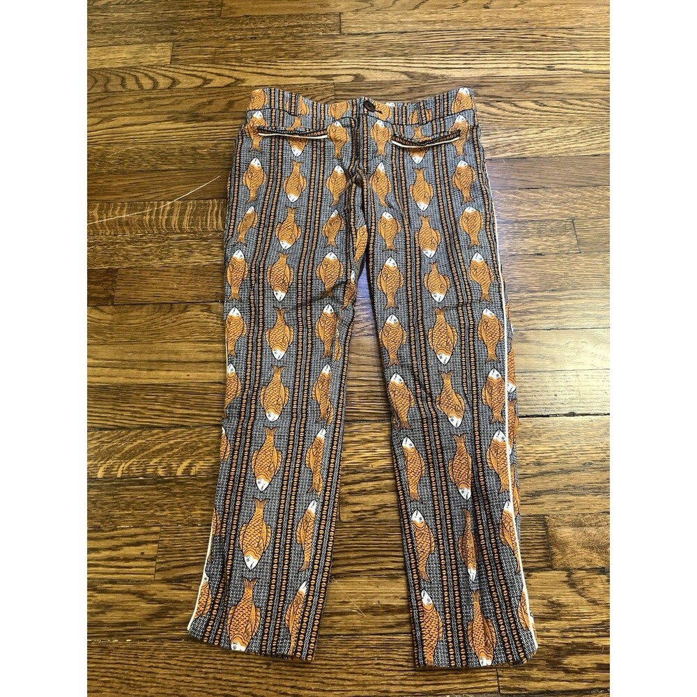 Cartonnier by Anthropologie Fish Print Charlie Trouser Pants Rare Women's 0P